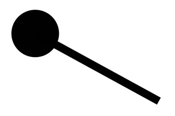 black plastic spoon isolated