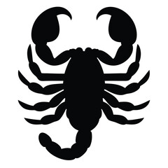 scorpion vector silhouette icon - , ideal for wildlife, safari, and animal-themed illustrations.