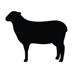 sheep vector silhouette icon - , ideal for wildlife, safari, and animal-themed illustrations.
