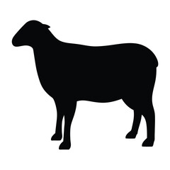 sheep vector silhouette icon - , ideal for wildlife, safari, and animal-themed illustrations.
