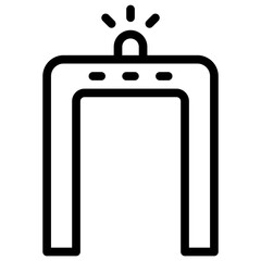 security screening icon  line icon 