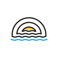 Multi color icon for depth