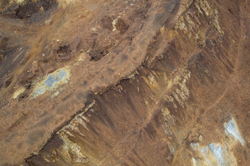 Mountains of mineral in Sao Domingos Mines, Alentejo, Portugal