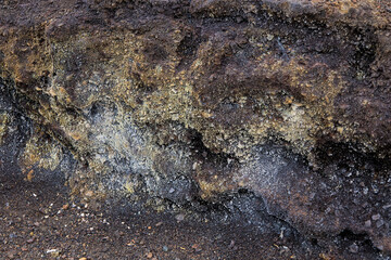 Remainders of mineral, Sao Domingos Mines, Alentejo, Portugal