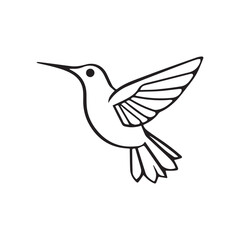 Hummingbird icon isolated on white background