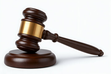 A wooden gavel for legal judgement.