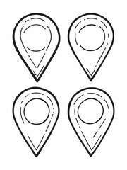 pin locator icon line art simple navigation symbol graphic.eps
