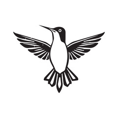 Hummingbird icon isolated on white background