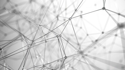 Abstract network of lines and points