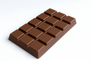 Delicious chocolate bar on a white background.