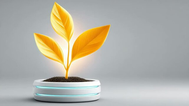A plant or tree growing steadily symbolizes the growth of returns from long-term investments. The compounding of returns, interest, and dividends.