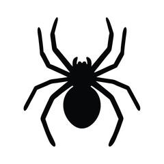 spider vector silhouette icon - , ideal for wildlife, safari, and animal-themed illustrations.