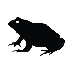 toad vector silhouette icon - , ideal for wildlife, safari, and animal-themed illustrations.