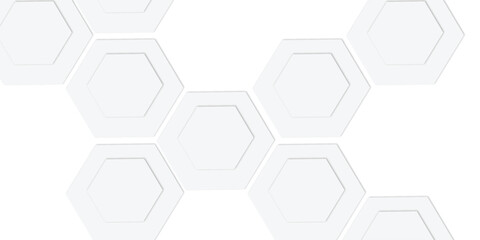  Light gray hexagon 3d effect pattern with shadow seamless texture background. Use for book, poster, flyer, website vector illustration.