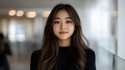 Young professional woman portrait studio shot