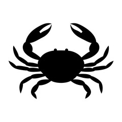 crab vector silhouette icon - , ideal for wildlife, safari, and animal-themed illustrations.