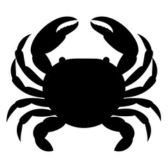 crab vector silhouette icon - , ideal for wildlife, safari, and animal-themed illustrations.