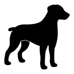 dog vector silhouette icon - , ideal for wildlife, safari, and animal-themed illustrations.