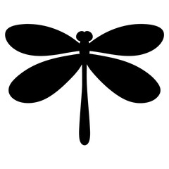 dragonfly vector silhouette icon - , ideal for wildlife, safari, and animal-themed illustrations.