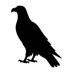 eagle vector silhouette icon - , ideal for wildlife, safari, and animal-themed illustrations.