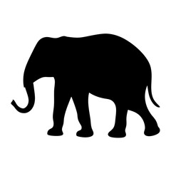 elephant vector silhouette icon - , ideal for wildlife, safari, and animal-themed illustrations.