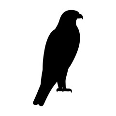 falcon vector silhouette icon - , ideal for wildlife, safari, and animal-themed illustrations.