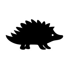 hedgehog vector silhouette icon - , ideal for wildlife, safari, and animal-themed illustrations.