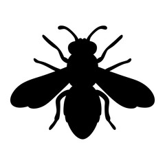 honeybee vector silhouette icon - , ideal for wildlife, safari, and animal-themed illustrations.