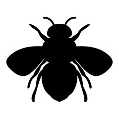 honeybee vector silhouette icon - , ideal for wildlife, safari, and animal-themed illustrations.