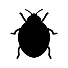 ladybug vector silhouette icon - , ideal for wildlife, safari, and animal-themed illustrations.