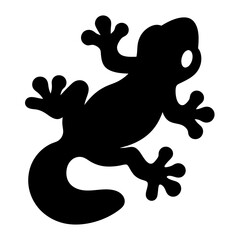 salamander vector silhouette icon - , ideal for wildlife, safari, and animal-themed illustrations.
