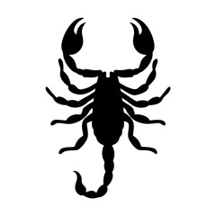 scorpion vector silhouette icon - , ideal for wildlife, safari, and animal-themed illustrations.