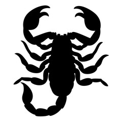 scorpion vector silhouette icon - , ideal for wildlife, safari, and animal-themed illustrations.
