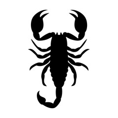 scorpion vector silhouette icon - , ideal for wildlife, safari, and animal-themed illustrations.