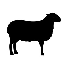 sheep vector silhouette icon - , ideal for wildlife, safari, and animal-themed illustrations.