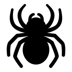 spider vector silhouette icon - , ideal for wildlife, safari, and animal-themed illustrations.
