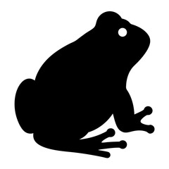 toad vector silhouette icon - , ideal for wildlife, safari, and animal-themed illustrations.