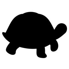 tortoise vector silhouette icon - , ideal for wildlife, safari, and animal-themed illustrations.