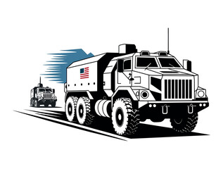 National Defense Transportation Day Truck USA Flag Tribute