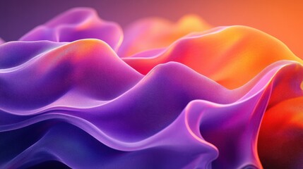 Obraz premium Blurred gradient of purple and orange in the background, with ultra-realistic photographic rendering, showing soft transitions between the colors and delicate lighting that enhances the rich tonal dep