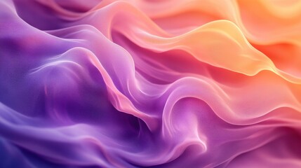 Obraz premium Ultra-realistic close-up of a blurred gradient background blending purple and orange hues, with a smooth, seamless transition between the colors, creating an abstract yet calming visual effect.