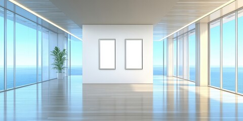 Modern Coastal Interior with Ocean Views