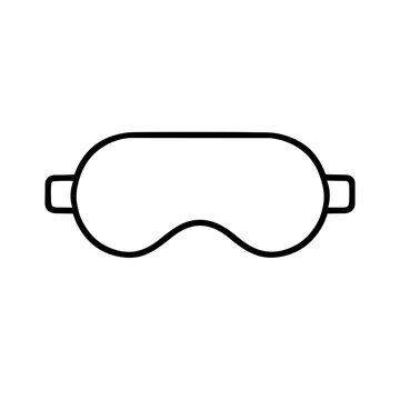 recommend clip art: Sleep mask icon outline for restful sleep habit