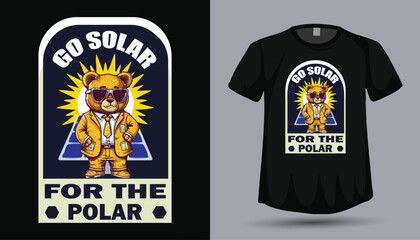 Polar bear tshirt design graphic vector