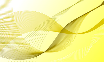 yellow gold light smooth lines wave curve with soft gradient abstract background
