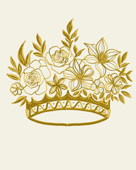 Elegant golden floral vector frame, a nature-inspired design element for invitation cards and decorative art