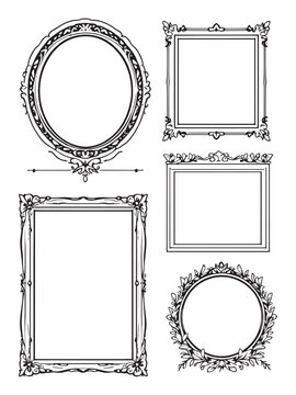 Smart Picture Frame Line Art Artful Modern Decor.eps