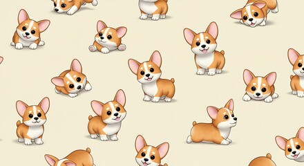 Naklejka premium Corgi Carousel