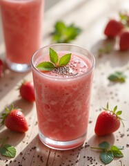 strawberry milk shake