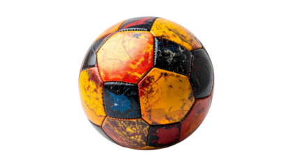 Colorful soccer ball representing the global spirit of the 2026 World Cup, capturing the energy, unity, and celebration of international football, isolated on a solid white background in Png format